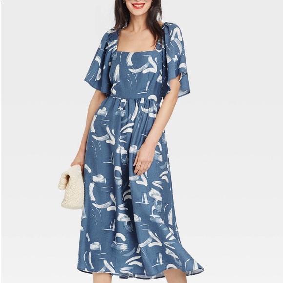 Cute knotted back blue/white/cream - Picture 2 of 2